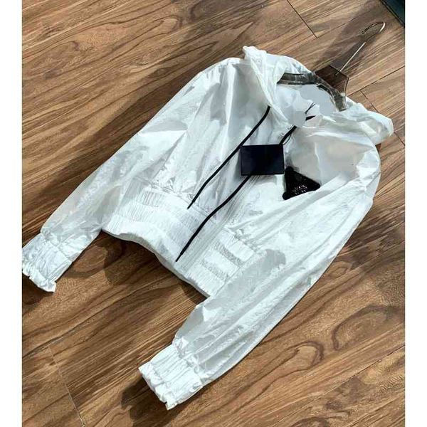 

women's tracksuits pd summer black and white three dimensional decoration hooded air conditioning jacket pants suit, Gray