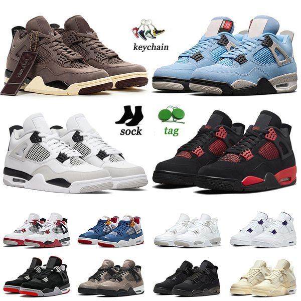 

basketball shoes womens sneakers blue black cat midnight navy violet messy room infrared sail bred oreo pink j4 j4s mens military 4s jumpman
