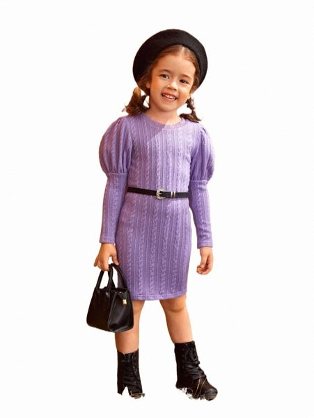 

others apparel toddler girls puff sleeve dress without belt d8jc#, Black;white
