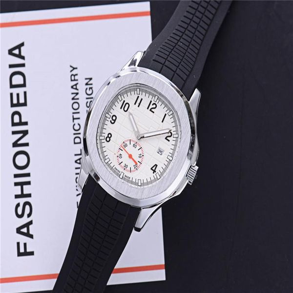 

sport aquanaut 43mm quartz mens watch rubber strap watches 17colors luxury ph60 watches281m, Slivery;brown