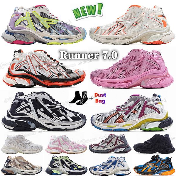 

shoes designers women men runner 7.0 transmit sense retro trainers black white pink blue wine red sneakers hiking defender 35-46, White;red
