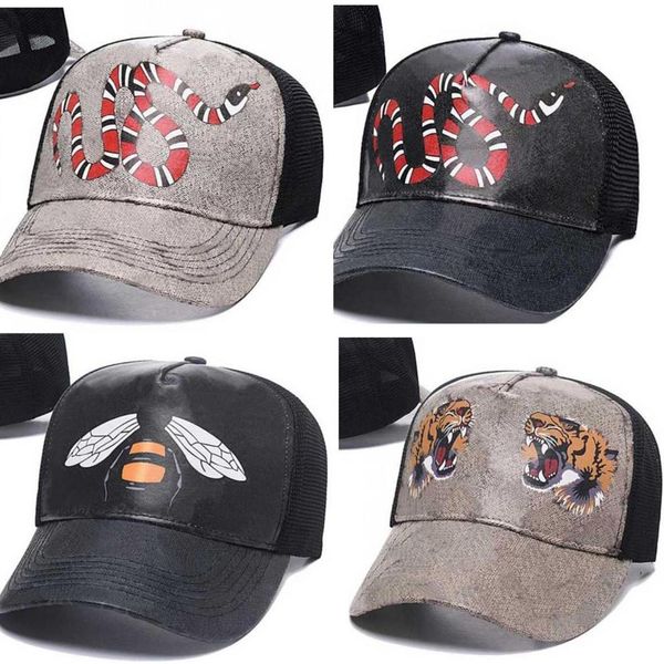 

2021 designer mens baseball caps woman brands tiger head hats bee snake embroidered bone men women casquette sun hat gorras sports mesh238v, Blue;gray