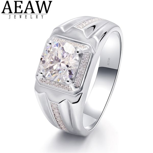 

solitaire ring wedding rings d color 20carat 80mm round cut band for men solid 14k 10k white gold vvs1 fine engagment 220829, Golden;silver