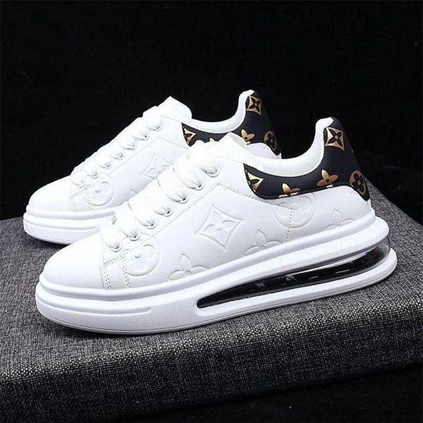 

2022ss new luxury brand shoes classical men women casual shoes leather flat letters lace-up couple style sneaker2859