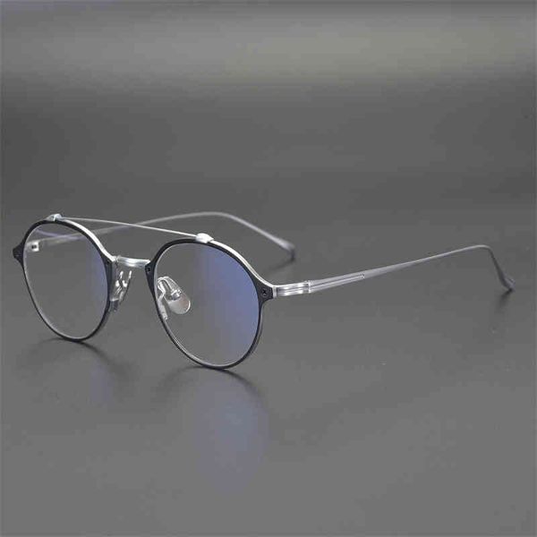 

sunglasses round gafas aviator eyeglasses titanium lightweight frame retro prescription reading men glasses myopia de oculos, White;black