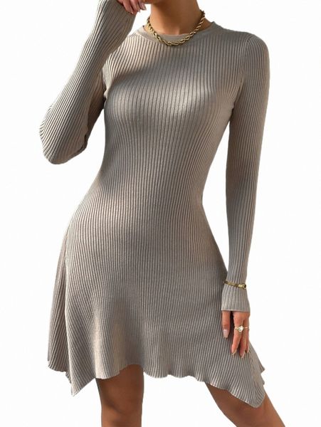

women's sweaters hanky hem sweater dress 2022 new m8ml#, White;black