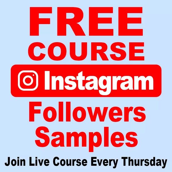 

course- how to grow instagram followers 1-5 days-100% guaranteed success-join our zoom meeting live course every thursday