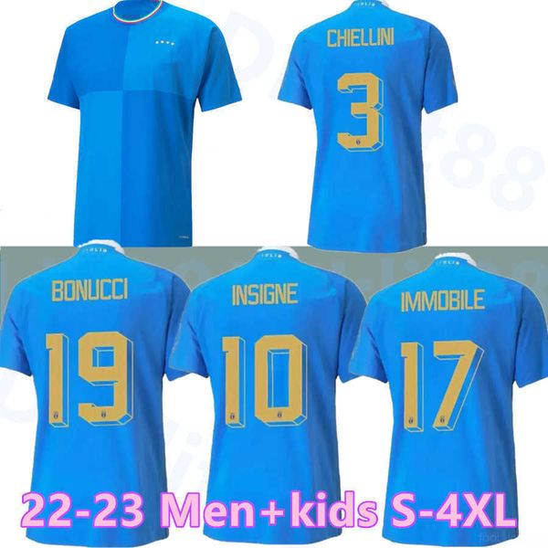 

s-4xl 2022 2023 italia bonucci soccer jersey 22 23 jorginho insigne verratti men kids kit chiesa barella finals chiellini italys pellegrini, Black;yellow