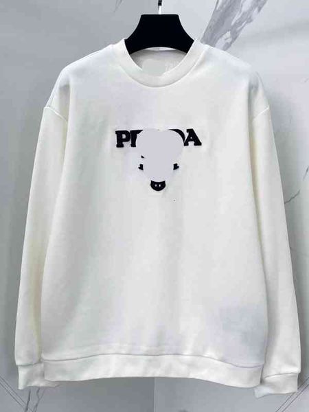 

women's hoodies sweatshirts autumn and winter pd fashionable letter toothbrush feeling embroidered round neck long sleeve sweater lazy, Black