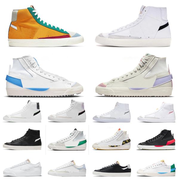 

blazer mid 77 vintage mens running shoes women designer white black bright crimson unc pink oxford total orange sport sneakers trainers skat