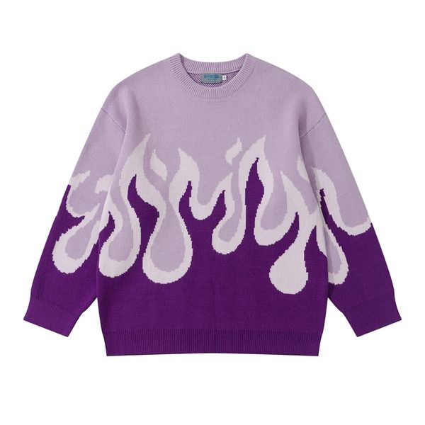 

men's plus size sweaters print patchwork autumn and winter sweaters for men high street crew neck pullover loose clothes
