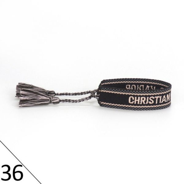 

fashion designers wovens friendship bracelet for luxury brand handmade braided bracelets with tassel print embroidery men bangle code 20-38, Golden;silver