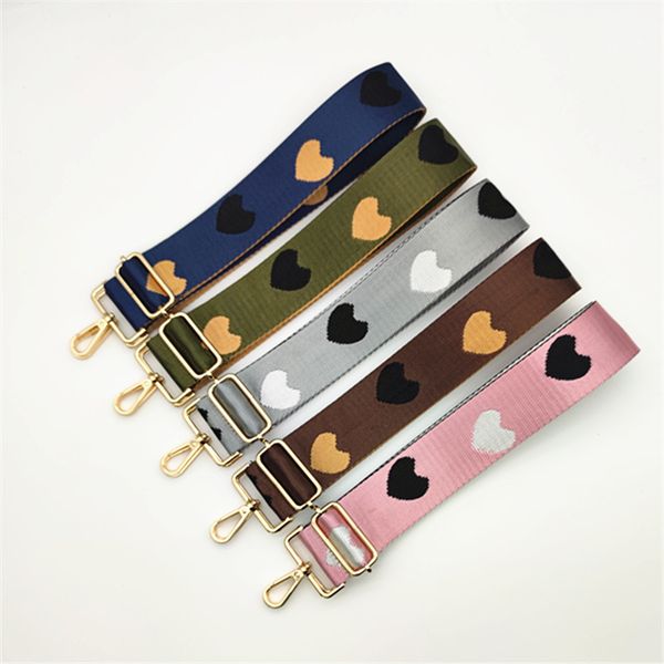 

130cm ethnic style color bag belt adjustable handbag strap for women diy shoulder handbag accessories 5cm wide, Black