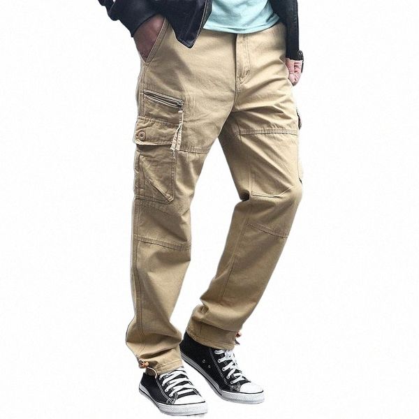 

men's pants men's pants overalls casual sweatpants multi-pocket loose straight military tactical trend handsome p0zf#, Black