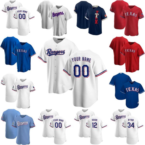 

baseball jerseys custom jersey texas''rangers''mens women youth 13 joey gallo 12 rougned odor 21 david dahl 34 nolan rya, Blue;black