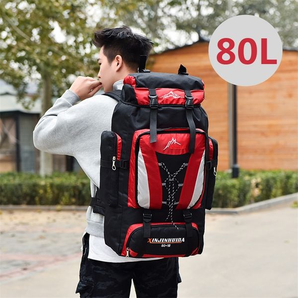 

outdoor bags men's 80l large hiking mountaineering backpack climbing hiking backpack camping backpack sport outdoor rucksack bag 220829