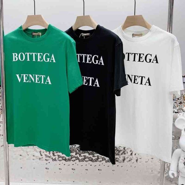 

designer t shirt botteg ven shirt gift box premium 2022 new bv basic fashion loose and versatile short sleeve t-shirt high level, White