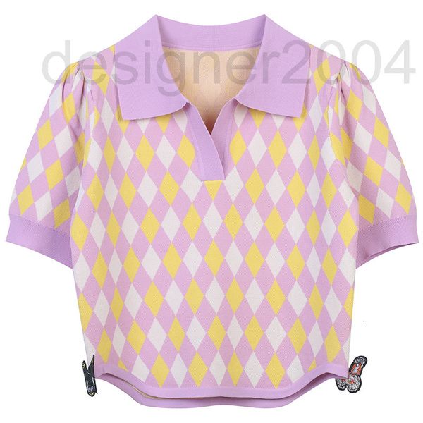 

women's sweaters designer hong kong style spring and summer new color contrast lingge jacquard butterfly three-dimensional decoration b, White;black