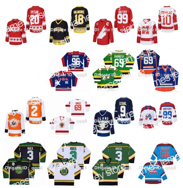 

vladislav tretiak cccp russia hockey jersey happy gilmore dean youngblood hamilton mustangs wayne gretzky canada charlie conway waves bombay, Black;red