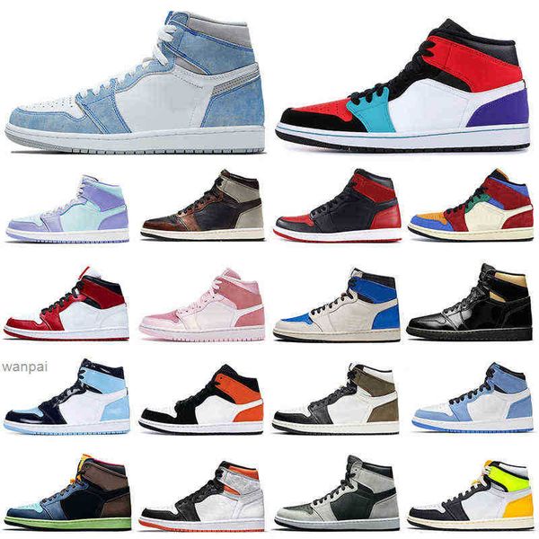 

shoes 1s men basketball shoes 1 hyper royal banned bred shadow chicago women mens trainers sports sneakers wholesale jordens, Black