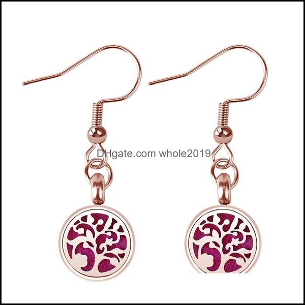 

charm stainless steel aromatherapy oil diffuser charms earrings mini tree women fashion jewelry party gifts designer 8 p dhseller2010 dhtqa, Golden