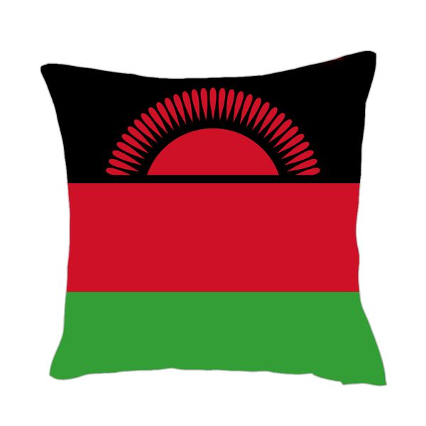 

malawi flag throwpillow cover factory supply good price polyester satin pillow cover