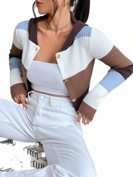 

women's sweaters colorblock ribbed knit hooded cardigan d8yv#, White;black
