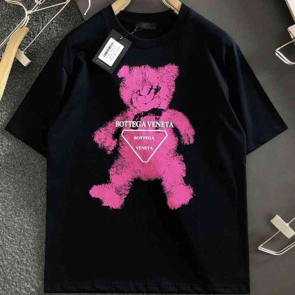 

fshion t shirt bv's designer shirts bottega ven correct new fashion bv bear letter print loose short sleeve t-shirt ins pop high level, White;black