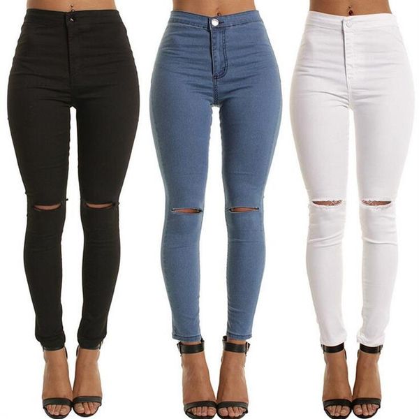 

women's jeans nice gift bursts of elastic slim was thin knee cuff 9 points feet pants female jw023 womens jean242l, Blue