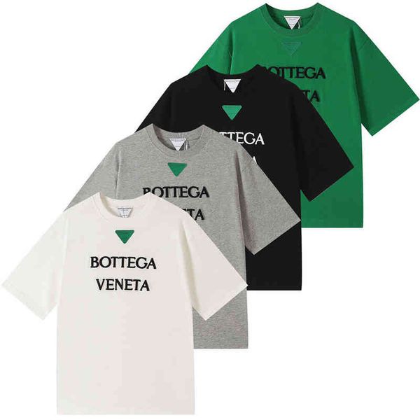 

man's t shirt bv's designer shirts bottega classic brand venet bv baodie 2022ss short sleeve t-shirt letter imported three-dimensi, White;black