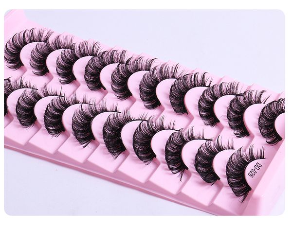 

eyelashes dd curl with pink tray 3d lashes fluffy soft wispy natural cross eyelash extension reusable lash extension mink