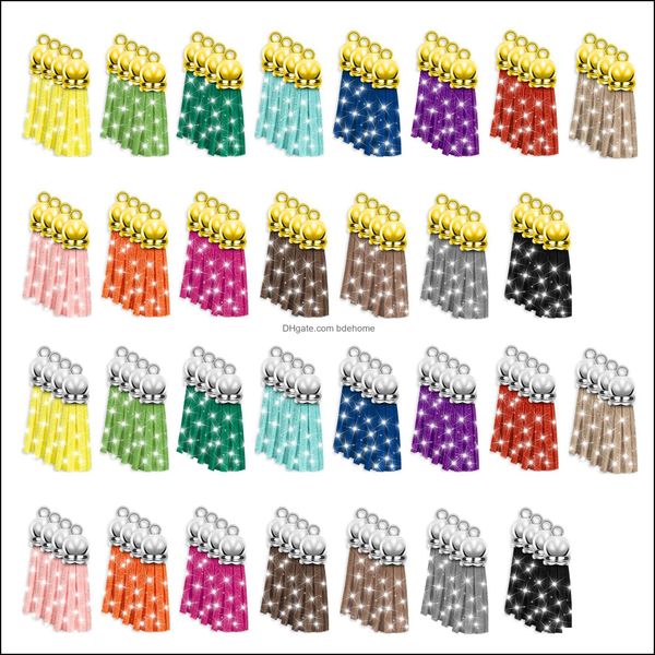 

charms charms tassels mix color style fashion soft silky imitation silk fit for jewelry making diy accessories amqws drop delivery 202 ot5l4, Bronze;silver