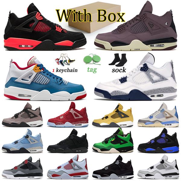 

original og 4 basketball shoes jumpman 4s military black canvas violet ore women offs white red thunder sports infrared taupe haze men train