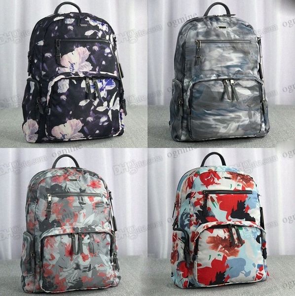

school bags designers young boys girls bags large capacity mens and womens school backpack fashion nylon canvas material halo dyeing flower