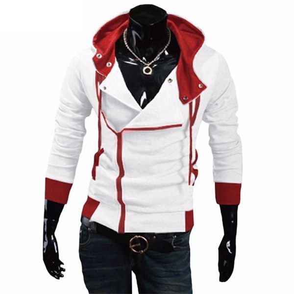 

mens hoodies sweatshirts side zipper patchwork men casual assasins creed clothing mens hoodies and sweatshirts sudadera hombre 220829, Black