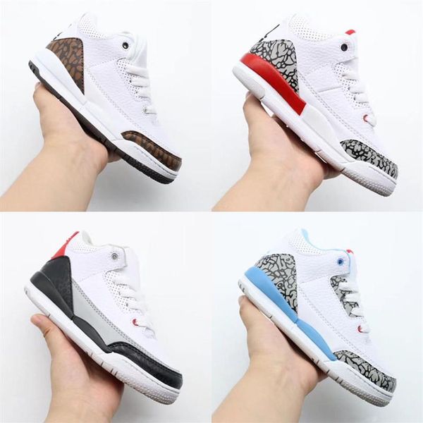 

kids 3s 3 high basketball shoes for boys athletic girls sneaker child retro sports children teenage retroes chaussures ajd youth330a, Black