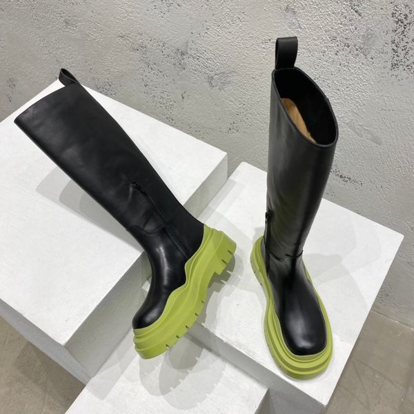 

2022 new designer boots autumn and winter popular long tube martin boots leather euro 34-42 us 3.5-11, Black