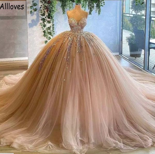 

dusty pink princess ball gown prom dresses sweetheart gorgeous lace appliqued puff tulle long pageant evening gowns arabic women formal occa, Black