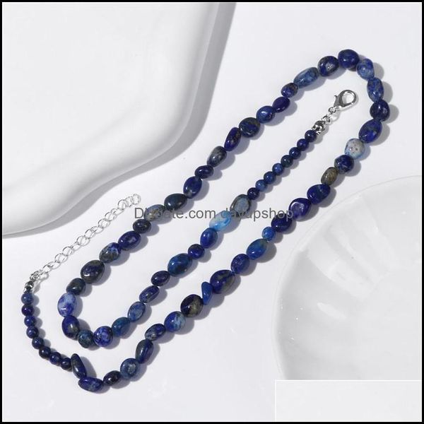 

pendant necklaces pendant necklaces fashion blue natural stone female necklace lapis lazi beaded simple energy nce for men dayupshop dhh1x, Silver