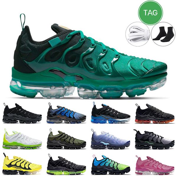 

tn plus outdoor running shoes triple black cool grey men women white university blue red creamsicle rough green lemon lime be true sports gv