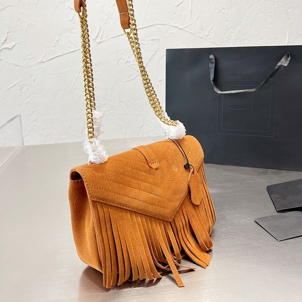 

french womens nubuck suede college envelope bags with tassel classic mini flap multi pochette messenger purse brown black pink sacoche desig