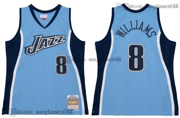 

stitched deron williams basketball jersey s-6xl mitchell & ness 2006-07 mesh hardwoods classics retro version men women youth jerseys, Black;red