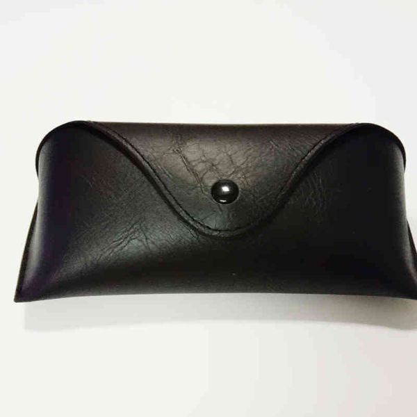 

black glasses case fashion simple leather sunglasses bag frame glass case soft bag