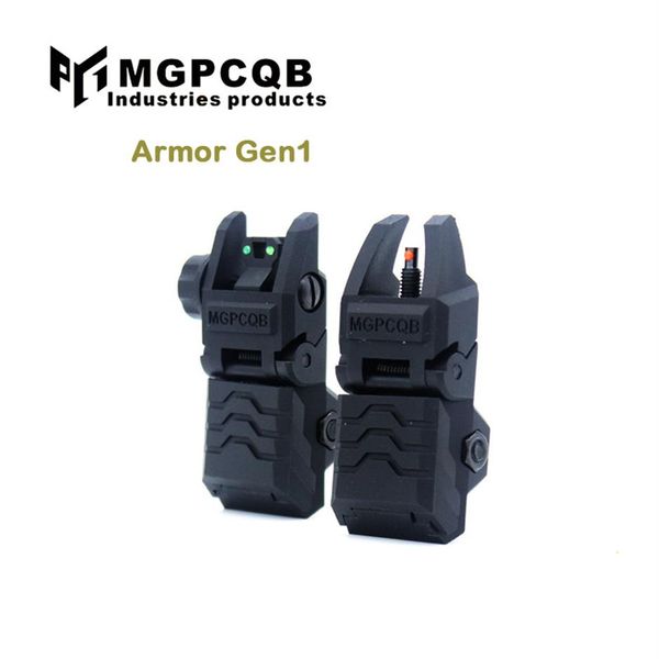 

tactical hunting combat armor fiber optic back-up sights nylon front and rear folding sight set 20 mm rail206c