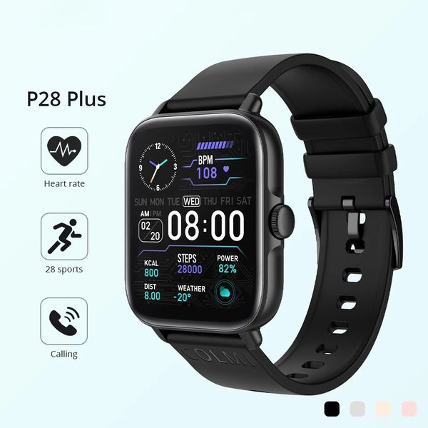 

p28 plus bluetooth answer call smart watch men ip67 waterproof women dial call smartwatch gts3 gts 3 for android ios phone 1.69 inch