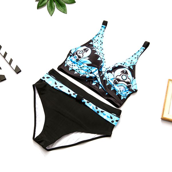 

new european and american split swimsuit female bikini cross-border explosion, White;black