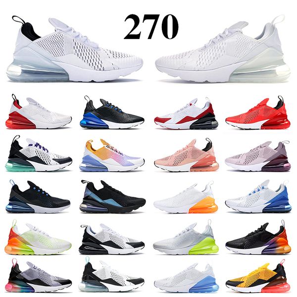 

270 270s women men running shoes triple white black oreo barely rose volt coral stardust university red des chaussures outdoor mens trainers