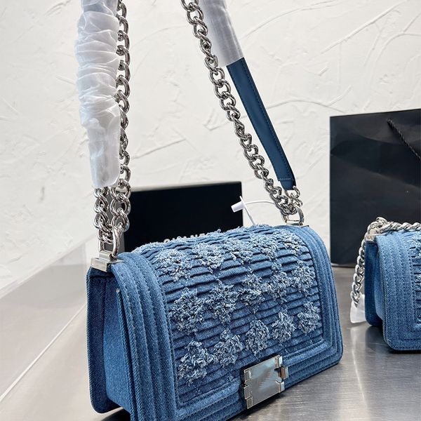 

crossbody bags lady fashion french designer bag chain shoulder bags classic denim luxury messenger wallets 25cm handbags purse the tote
