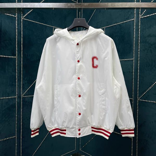 

2022 vingtage casual baseball jacket men and women europe style match color luxury designer clothing outwear silk satin fabric white cel, Black;brown