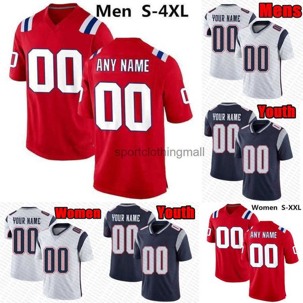 

custom patriot football jersey men women youth matthew judon tom brady mac jones devante parker rob gronkowski america jerseys, Black